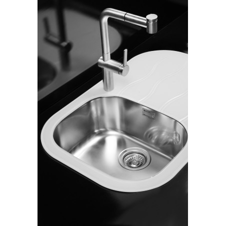 Kuchyňský dřez Alveus Wave 20 bílá/satin Kuchyňský dřez Alveus Wave 20 bílá/satin