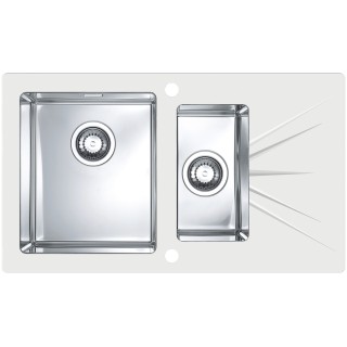 Kuchyňský dřez Alveus Karat 20 bílá/satin, levý