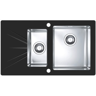 Kuchyňský dřez Alveus Karat 20 černá/satin, pravý