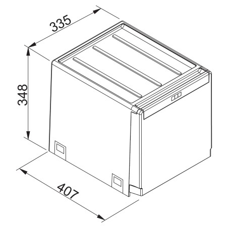 Odpadkový koš Franke Cube 40, 2x 14 l Odpadkový koš Franke Cube 40, 2x 14 l