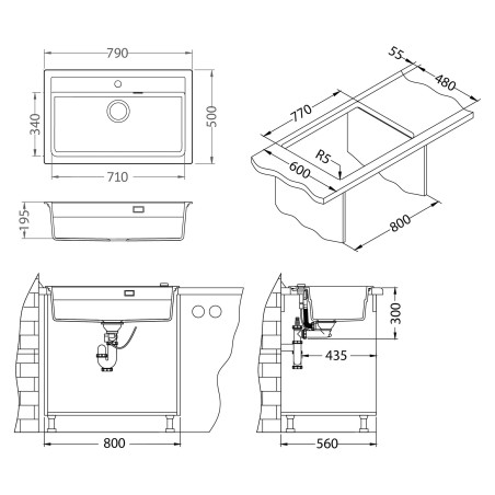 Kuchyňský dřez Alveus Atrox 40 Black Edition Deep Black A90 Kuchyňský dřez Alveus Atrox 40 Black Edition Deep Black A90