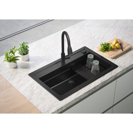 Kuchyňský dřez Alveus Atrox 40 Black Edition Deep Black A90 Kuchyňský dřez Alveus Atrox 40 Black Edition Deep Black A90