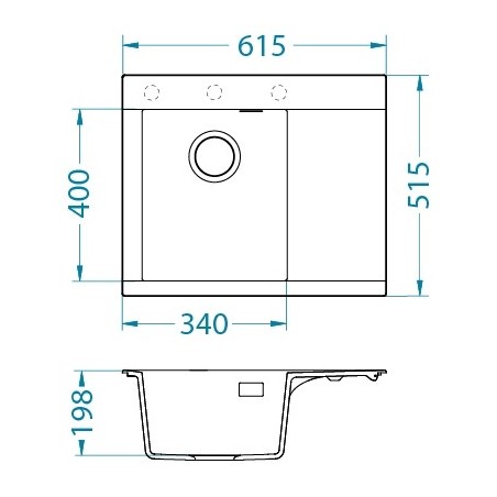 Kuchyňský dřez Alveus Pure-G 50 QC Stone A80, levý