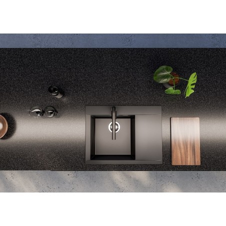 Kuchyňský dřez Alveus Pure-G 60 QC Deep Black A90, pravý