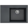 Kuchyňský dřez Alveus Pure-G 70 QC Deep Black A90, pravý