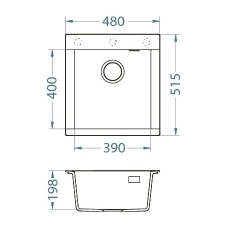 Kuchyňský dřez Alveus Pure-G 20 QC Deep Black A90