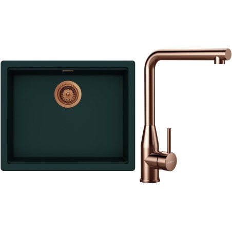 Set Schock S32-14 (dřez Kiruna N-100L Ivy + baterie Keto Copper brushed)