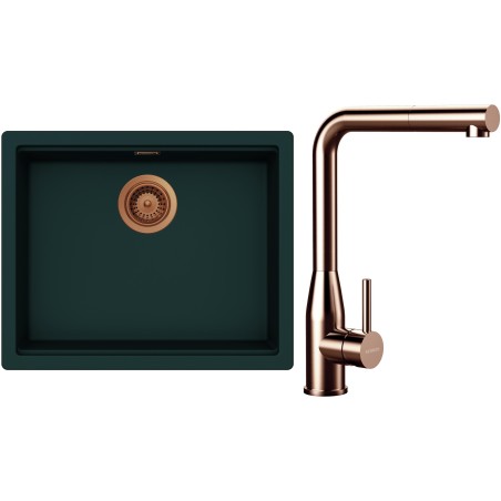 Set Schock S32-19 (dřez Kiruna N-100L Ivy + baterie Keto.120 Copper brushed)