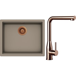 Set Schock S32-19 (dřez Kiruna N-100L Twilight + baterie Keto.120 Copper brushed + komponenty...