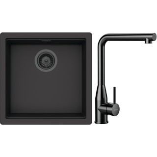 Set Schock S31-15 (dřez Kiruna N-100 Dusk + baterie Keto Gunmetal brushed + komponenty Gunmetal...