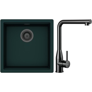 Set Schock S31-15 (dřez Kiruna N-100 Ivy + baterie Keto Gunmetal brushed + komponenty Gunmetal...