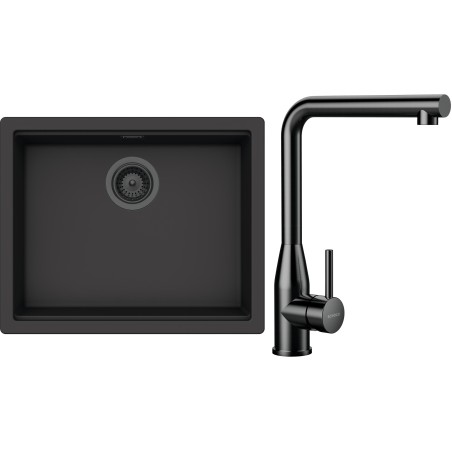 Set Schock S32-15 (dřez Kiruna N-100L Dusk + baterie Keto Gunmetal brushed)