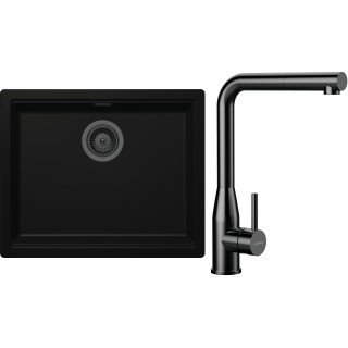 Set Schock S32-20 (dřez Kiruna N-100L Night + baterie Keto.120 Gunmetal brushed + komponenty...