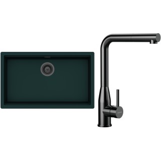 Set Schock S33-20 (dřez Kiruna N-100XL Ivy + baterie Keto.120 Gunmetal brushed + komponenty...