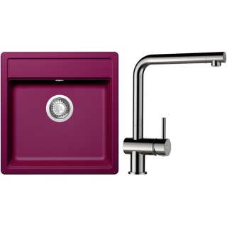 Set Schock S10-3 (dřez Mono N-100S Berry + baterie Epos Nerezový vzhled)