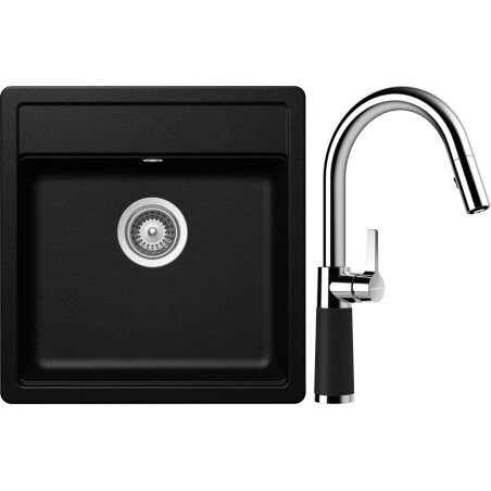 Set Schock S10-7 (dřez Mono N-100S Magma + baterie SC-520.120 Magma)