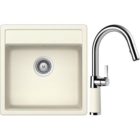 Set Schock S10-7 (dřez Mono N-100S Magnolia + baterie SC-520.120 Magnolia)