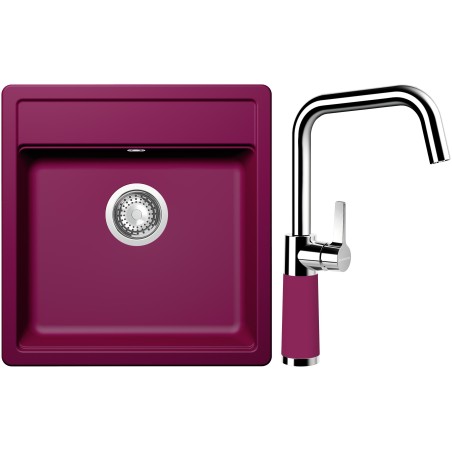 Set Schock S10-8 (dřez Mono N-100S Berry + baterie SC-530 Berry)