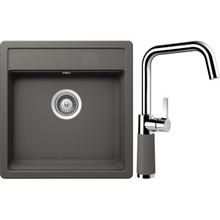 Set Schock S10-8 (dřez Mono N-100S Silverstone + baterie SC-530 Silverstone)