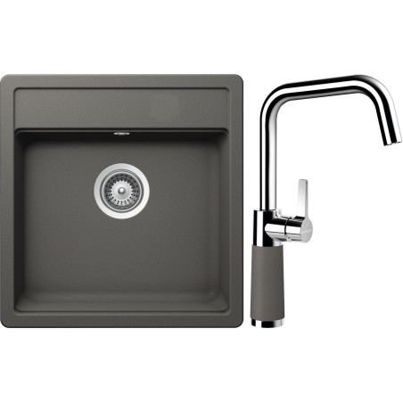 Set Schock S10-8 (dřez Mono N-100S Silverstone + baterie SC-530 Silverstone)