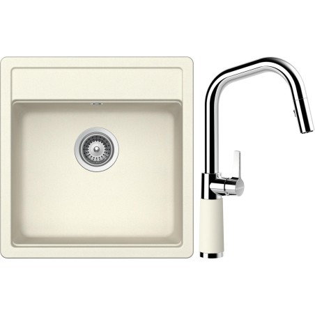 Set Schock S10-9 (dřez Mono N-100S Magnolia + baterie SC-530.120 Magnolia)