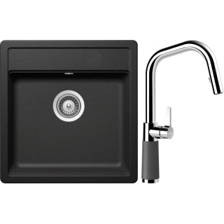 Set Schock S10-9 (dřez Mono N-100S Stone + baterie SC-530.120 Stone)