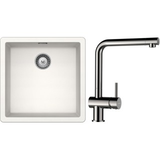 Set Schock S11-3 (dřez Greenwich N-100 Polaris + baterie Epos Nerezový vzhled)