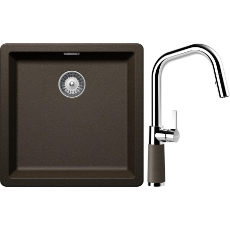 Set Schock S11-9 (dřez Greenwich N-100 Bronze + baterie SC-530.120 Bronze)