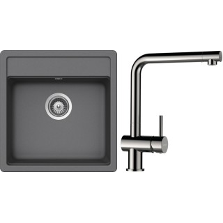 Set Schock S23-5 (dřez Nemo N-100S Croma + baterie Epos Nerezový vzhled)