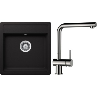 Set Schock S23-5 (dřez Nemo N-100S Nero + baterie Epos Nerezový vzhled)