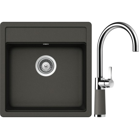 Set Schock S23-8 (dřez Nemo N-100S Asphalt + baterie SC-520 Asphalt)