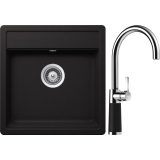 Set Schock S23-8 (dřez Nemo N-100S Nero + baterie SC-520 Nero)