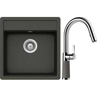 Set Schock S23-9 (dřez Nemo N-100S Asphalt + baterie SC-520.120 Asphalt)