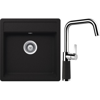 Set Schock S23-10 (dřez Nemo N-100S Onyx + baterie SC-530 Onyx)