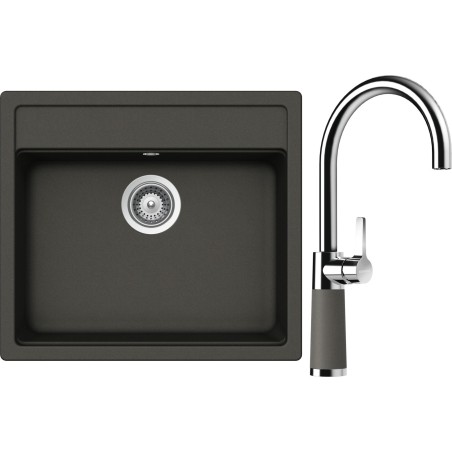 Set Schock S24-8 (dřez Nemo N-100 Asphalt + baterie SC-520 Asphalt)