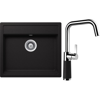 Set Schock S24-10 (dřez Nemo N-100 Nero + baterie SC-530 Nero)