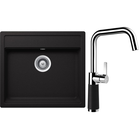 Set Schock S24-10 (dřez Nemo N-100 Nero + baterie SC-530 Nero)