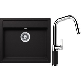 Set Schock S24-11 (dřez Nemo N-100 Nero + baterie SC-530.120 Nero)