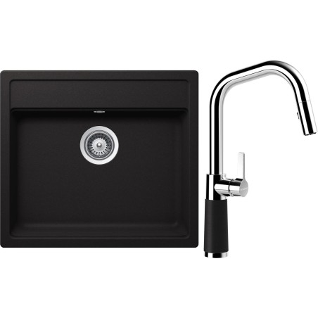 Set Schock S24-11 (dřez Nemo N-100 Nero + baterie SC-530.120 Nero)