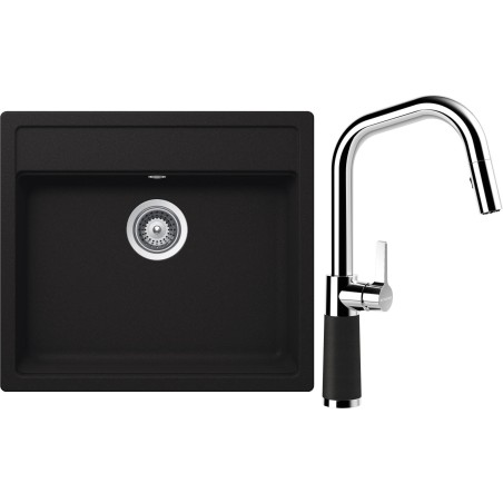 Set Schock S24-11 (dřez Nemo N-100 Onyx + baterie SC-530.120 Onyx)