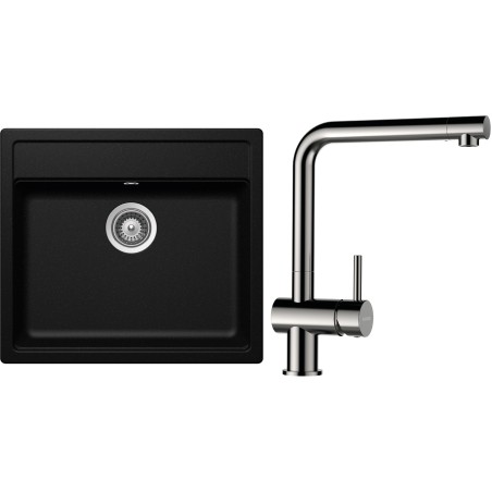 Set Schock S9-3 (dřez Mono N-100 Magma + baterie Epos Nerezový vzhled)