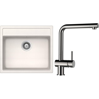 Set Schock S9-3 (dřez Mono N-100 Polaris + baterie Epos Nerezový vzhled)