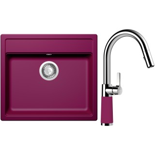 Set Schock S9-7 (dřez Mono N-100 Berry + baterie SC-520.120 Berry)