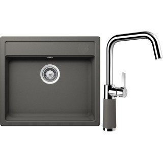 Set Schock S9-8 (dřez Mono N-100 Silverstone + baterie SC-530 Silverstone)