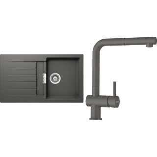 Set Schock S1-2 (dřez Signus D-100 Silverstone + baterie Epos.120 Silverstone)