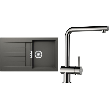 Set Schock S1-3 (dřez Signus D-100 Silverstone + baterie Epos Nerezový vzhled)