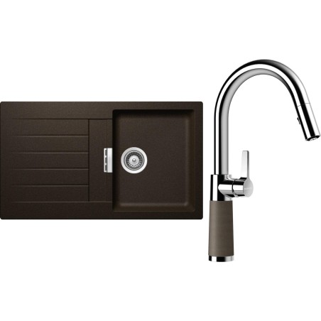 Set Schock S1-7 (dřez Signus D-100 Bronze + baterie SC-520.120 Bronze)