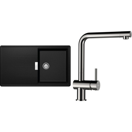 Set Schock S16-3 (dřez Tia D-100 Magma + baterie Epos Nerezový vzhled)