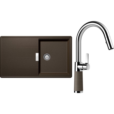 Set Schock S16-7 (dřez Tia D-100 Bronze + baterie SC-520.120 Bronze)