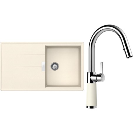 Set Schock S16-7 (dřez Tia D-100 Magnolia + baterie SC-520.120 Magnolia)